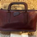 Coach  Slim Leather Briefcase Purse Bag in rich brown cherry leather - RARE! Photo 10