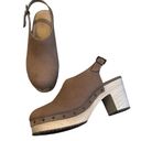 Loft  Slingback Leather Clogs, Sz 8 Photo 2