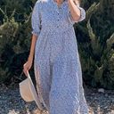 In Bloom  | Leopard Print Farmhouse Henley Midi Dress Photo 6