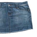 Candie's  Distressed Light Wash Y2K Denim Jean Mini Skirt Size 13 Junior Photo 4