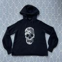 360 Cashmere 360 Skull Cashmere Camo Skull Cashmere Hoodie in Black - Size Small Photo 1