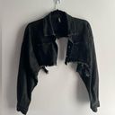 Edge Super Cropped Black Denim Jacket size M Photo 0