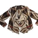 Shyanne  Aztec Open Front Cardigan Women’s Small Wool Blend Casual Southwestern Photo 0