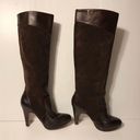 Max Studio  brown high heeled boots platform women size 7 1/2 M Photo 1