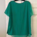 DKNY  Women’s Blouse size M brand new with tag color green length 26” Photo 3