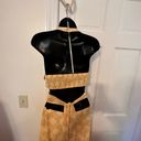 Lush Clothing LUSH Metallic Yellow and Gold Halter Top Cut Out Dress Size XS NWT Photo 5