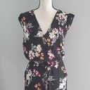 The Loft  Sleeveless Black Floral Romper XS Photo 0