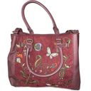 Bueno  Butterfly Field Burgundy Tote Bag NEW Photo 0