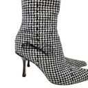 Jimmy Choo  Vintage VTG Wool Houndstooth Pattern Heeled Boots Pointed Toe Size 38 Photo 3