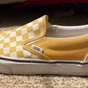 Vans Yellow And White Checkers Slip On Photo 0