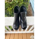 Stuart Weitzman  Peep Toe Black Leather Heeled Booties Size 7.5 Photo 1