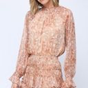 FATE. NWT Printed Highneck Long Sleeve Smocked Pullover Blouson Mini Dress Photo 0