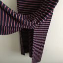 Madewell  Striped Strapless Maxi Dress Slide Slits Navy & Pink‎ Womens Siz… Photo 4