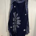 Advance Apparels Vintage Embroidered Tie Dye Boho Off the Shoulder Wrap Dress OS Blue Size undefined Photo 4