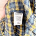 Treasure & Bond  Deep V-neck Blouse Plaid Yellow Navy Size Small S NWT Photo 5