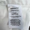 Reformation  Jesse Relaxed Jean Shorts in Vintage White Frayed Hem Size 24 Photo 6