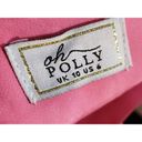 Oh Polly  Women's Pink Solid Polyester Pull On Belt Loops Front Pleated Pant 6 Photo 5