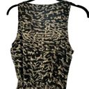 Bar III  Women's XS Sleeveless Black White Animal Print Dress Elastic Waistband Photo 3