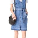 J Brand Dress Carmela Blue Denim Button Front Released Hem Medium  Womens Photo 0