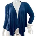 Premise Studio Women's Large Open Cardigan Sleeves   3/4 Blue Navy Photo 0