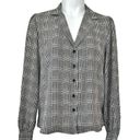 Topshop  Houndstooth Long Sleeve Button Down Shirt size 6 Photo 2