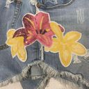 Gogo Jeans  Distressed Shorts Sequin Flowers Shorts juniors sz 9 Photo 4