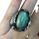 Vintage Green Turquoise Ring, Native American Indian Ring Sz 6.5 Photo 10