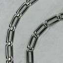 The Bar Skinny Silver Tone Metal Chain Link Belt Size Large L XL Photo 3