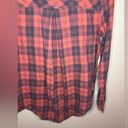 BDG  Women’s Small Petite Long Sleeve Collared Button Down Red and Blue Plaid Top Photo 4