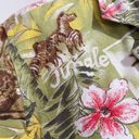 Erika  Women's Hawaiian/Jungle Print Short Sleeve Button Up Top Shirt Size PM Photo 2