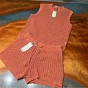 NWT Calia Sweater Knit Cover Up Set Top and 3” mid rise shorts Apricot Aura Pink Size M Photo 1