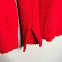 Sanctuary Women’s Fuzzy V Neck Long Sleeve Sweater in Red Size XS Photo 8