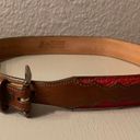 Justin ’s Red Cowhide Belt - Excellent Condition - Made In USA Photo 0