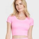 All In Motion  Seamless Cropped Short Sleeve Top Pink | L Photo 0