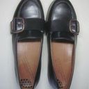 FitFlop  Womens Black Leather Slip On Flatform Loafers With Buckle US 7.5 EU 38.5 Photo 4