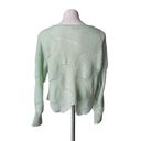 FATE. Cropped Cut Out Drop Bishop Sleeve Scalloped Hem Sweater, Sz S Photo 2