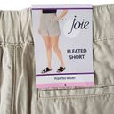 Joie  Shorts Womens Small NWT Beige Linen Blend Pleated High Waisted Summer Photo 11