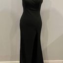 La Femme  28176 Black One Sleeve Gown 8 Photo 4