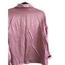 Victoria's Secret  Women's Medium Satin PJ Set Logo V Pink Black & White Striped Photo 9