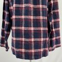 Nordstrom New  Plaid Flannel Button Down Pajama Shirt Navy Peacoat Tartan Photo 11