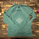 GYM SHARK BLUE AND GREEN NECK ZIP JACKET WITH THUMB HOLES Photo 4