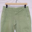 J.Crew  green lightweight cotton low rise ankle cropped pants size 6 Photo 2