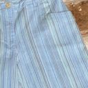 J.Jill  Stretchy Blue Stripes Wide Leg Casual Mid Rise Capris 6P Photo 4