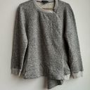 Theory  Sonan angle side zip sweater cardigan jacket heathered gray Size Large Photo 2