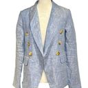 Magaschoni  NWT 100% Linen baby blue double breasted blazer - XS ($228 retail) Photo 0