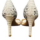 Loeffler Randall  EUC Leora Leather Embossed d'Orsay Sandal High Heel Shoes Snake Photo 2