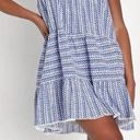 Lulus NWOT  Chic in Santorini White and Blue Tie-Strap Dress With Pockets Photo 0