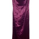 Jessica McClintock for Gunne Sax Vintage Strapless Maroon Satin Maxi Dress Sz 5 Photo 0