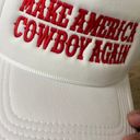 Make America Cowboy Again Trucker Hat White Photo 2