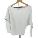 n:philanthropy  White Ribbed Off Shoulder Long Sleeve Sweater size Large Photo 2